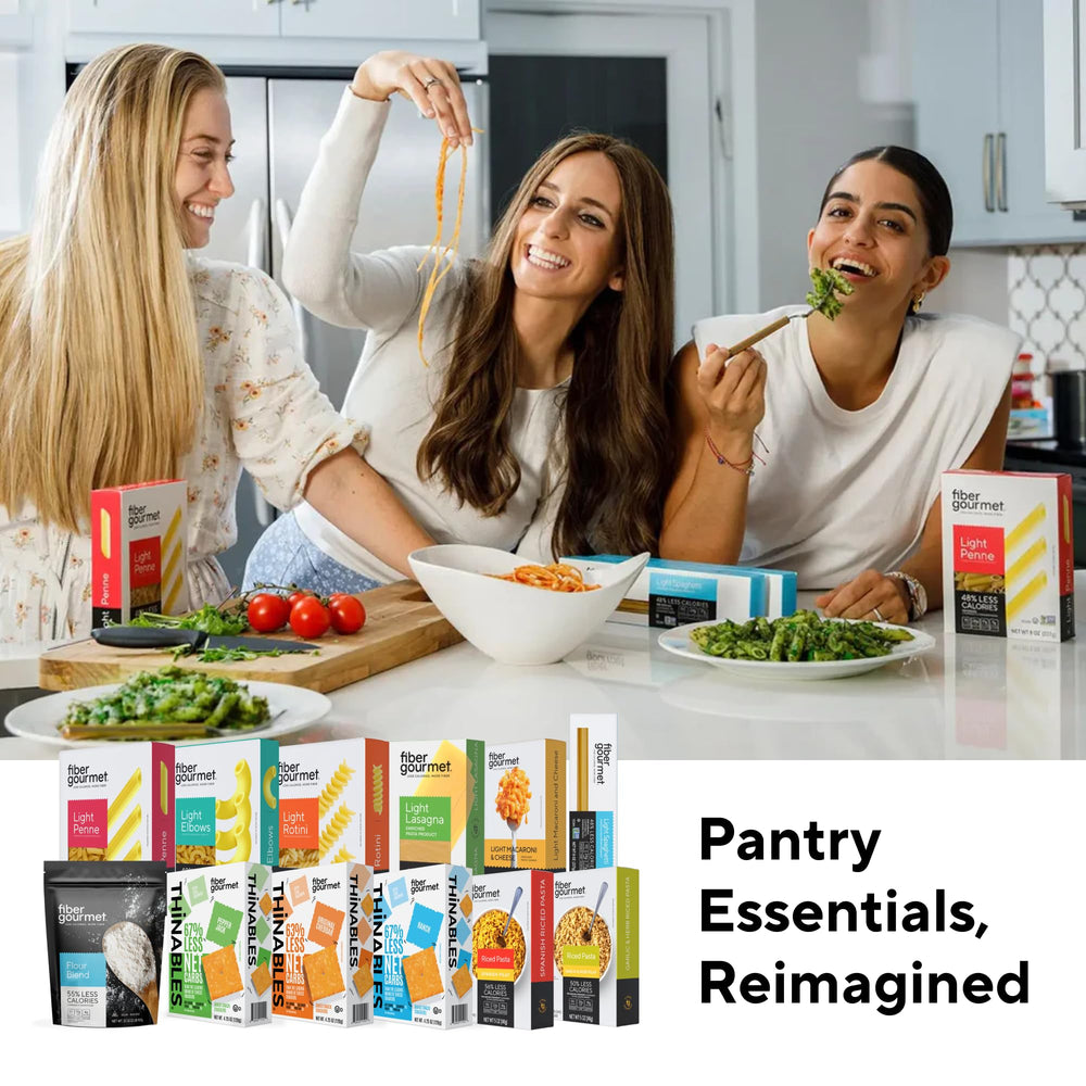 Fiber Gourmet family enjoying mac and cheese showcasing easy weeknight meal