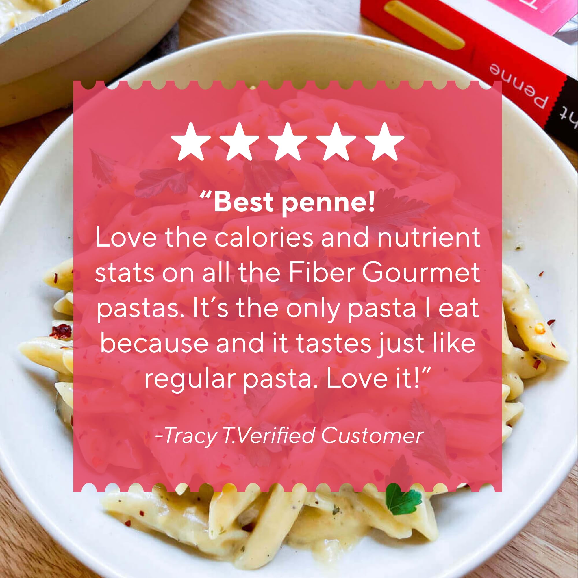 Fiber Gourmet label close-up with non-GMO and Kosher certifications visible
