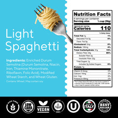 Fiber Gourmet raw spaghetti noodles in bundle illustrating portion control