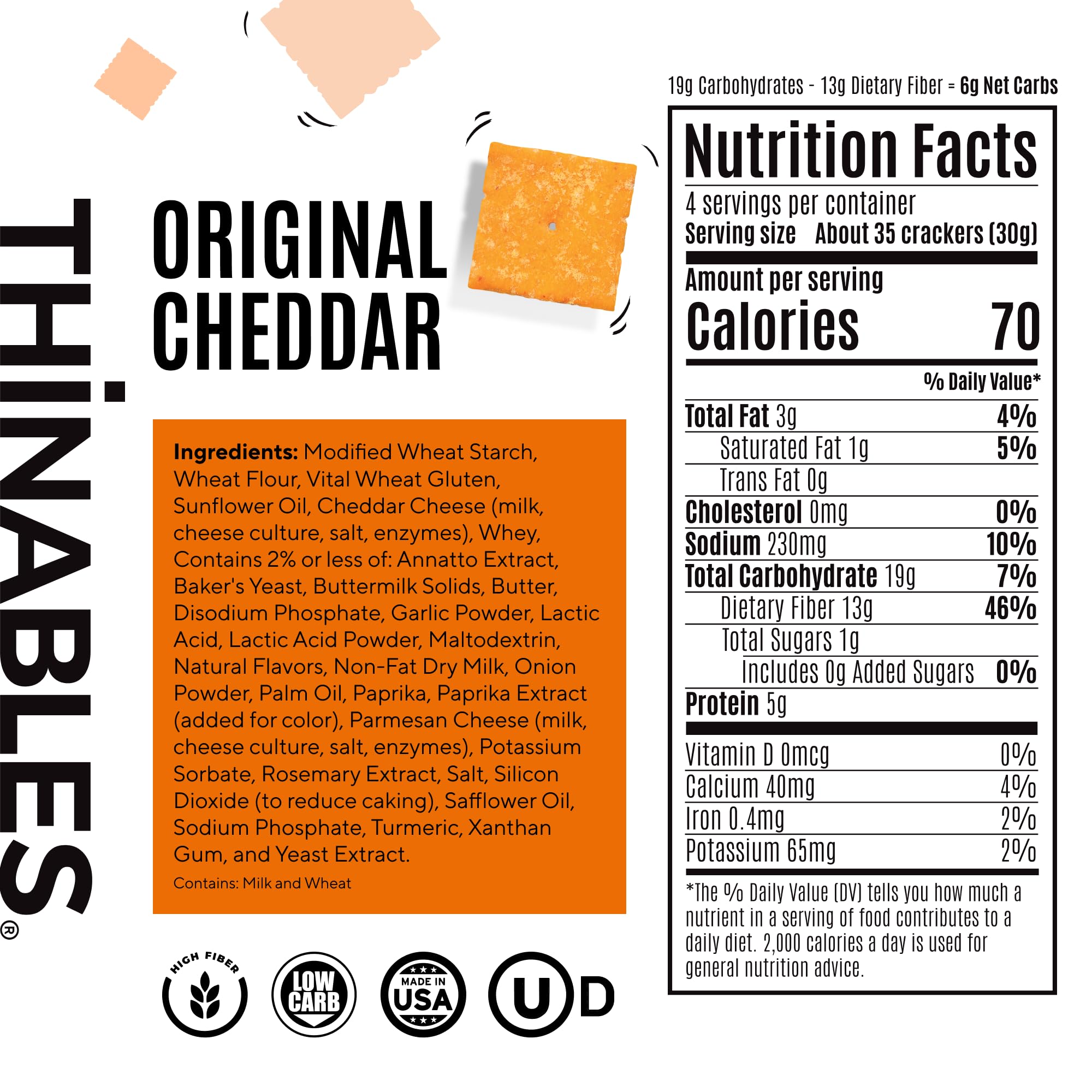Hand holding Fiber Gourmet Thinables for portable snack convenience