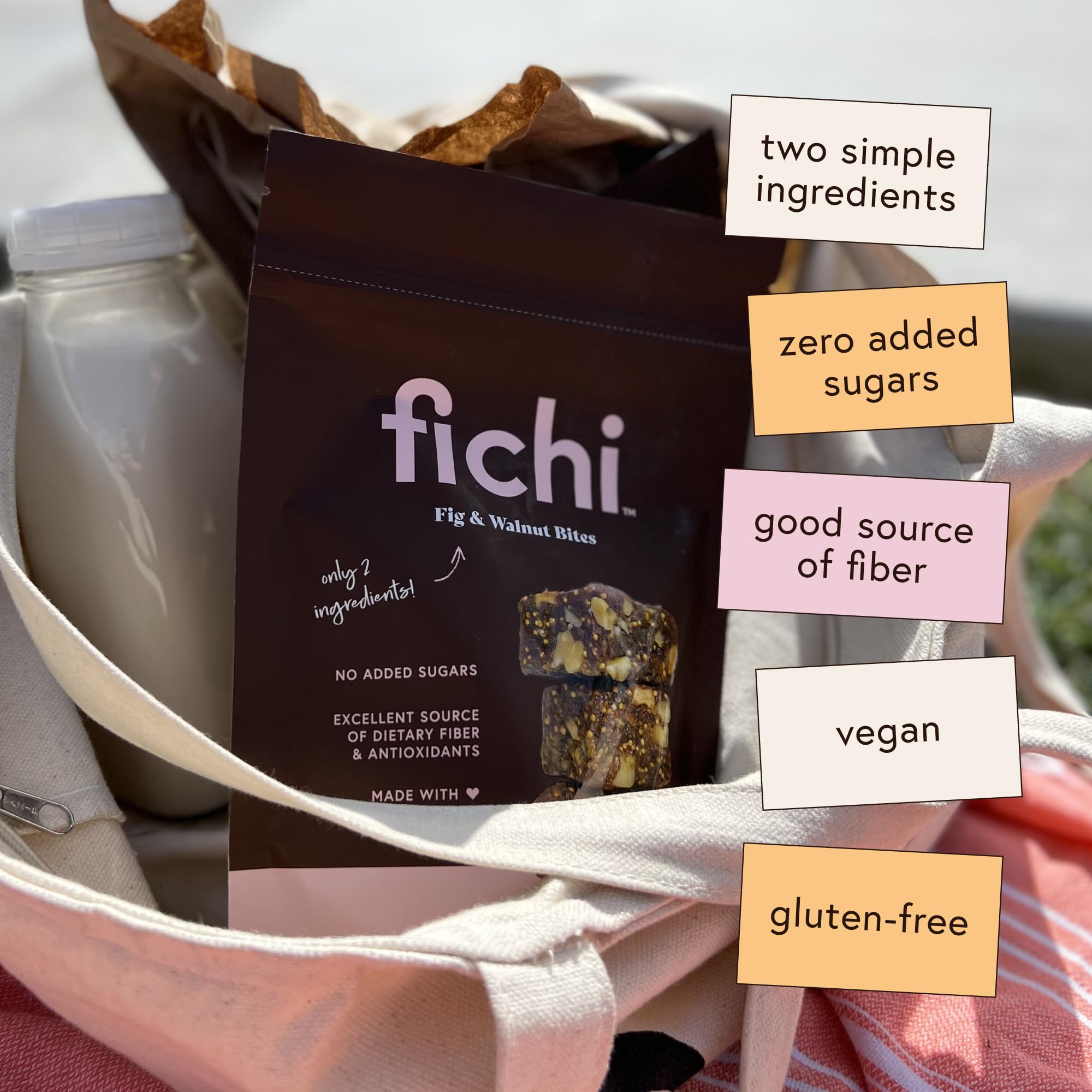 Fichi walnut-studded piece highlighting crunch and healthy fats