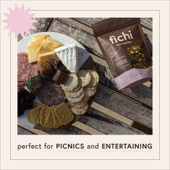 Fichi on cheese board with meats and cheeses offering elegant entertaining option