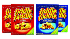 Fiddle Faddle front packaging showing both caramel flavor bags and clear branding for easy choice