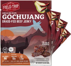 Field Trip front packaging showing gochujang BBQ and benefits on pack