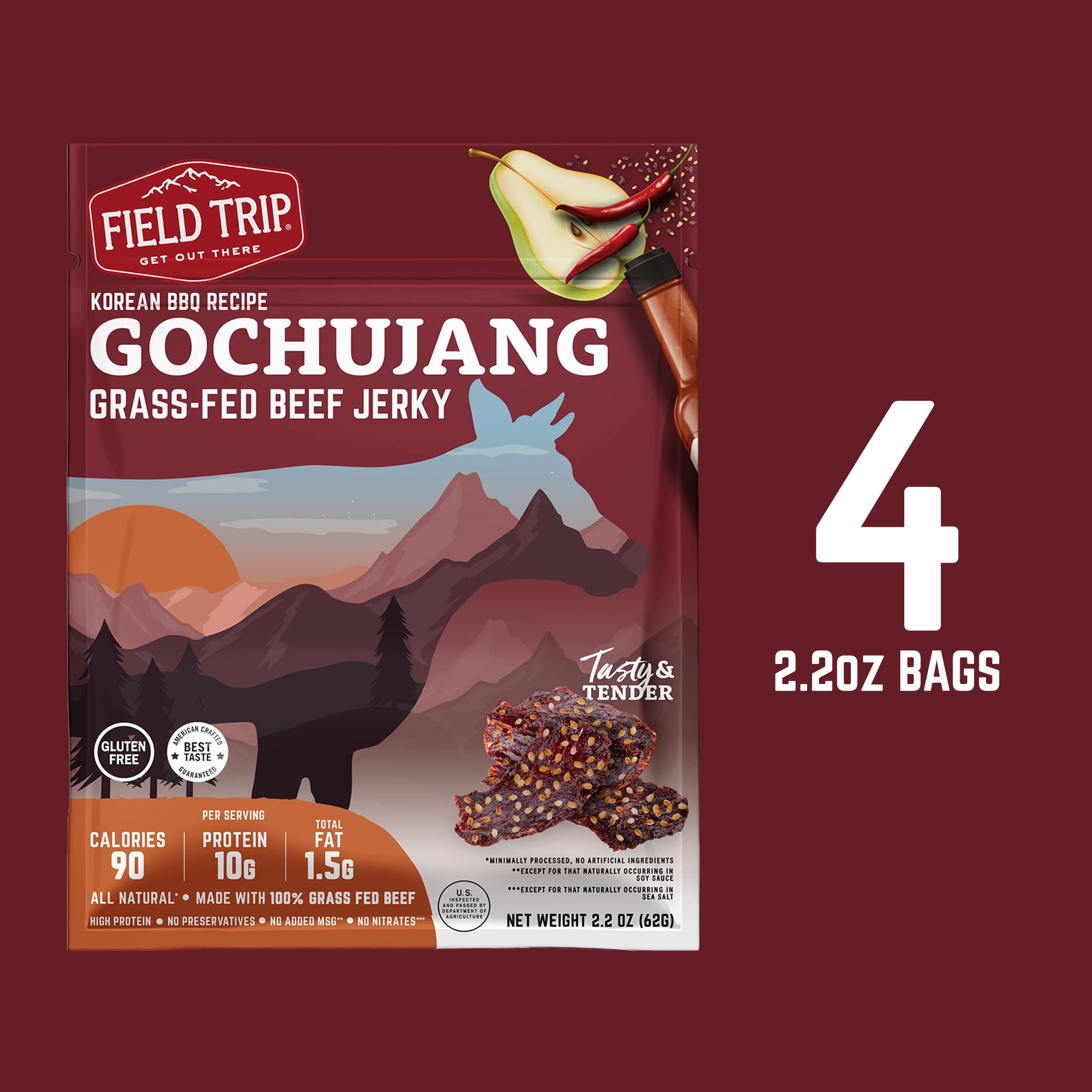 Field Trip pouch inside backpack illustrating portable protein benefit