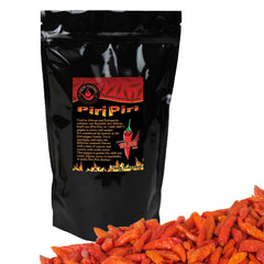 Fiery Farms front pouch showing label and resealable pouch for freshness benefit