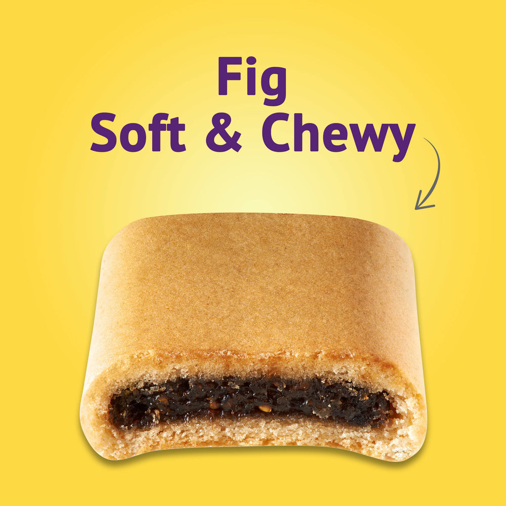 Fig Newtons cookie close-up showing soft texture and chew