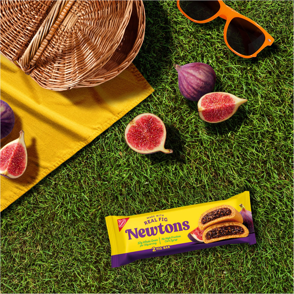 Ingredient label closeup on Fig Newtons packaging for transparency and dietary info