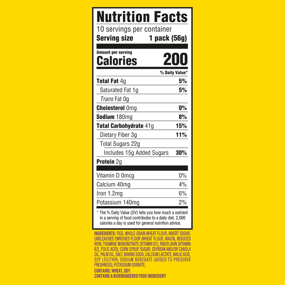 Fig Newtons two-cookie snack pack unwrapped beside sealed pouch for grab-and-go convenience