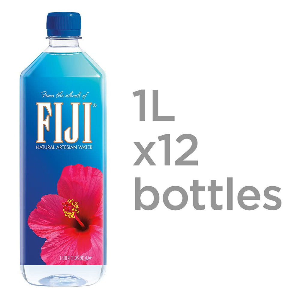 FIJI bottle close-up texture highlighting cap seal and purity benefit