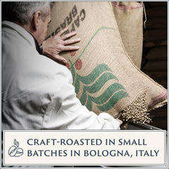 Filicori Zecchini roast level label detail indicating balanced medium roast