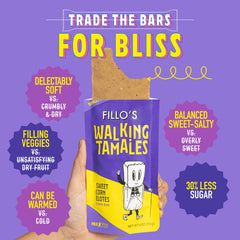 Fillo's ingredients display of corn, poblano and olive oil showing clean-label quality