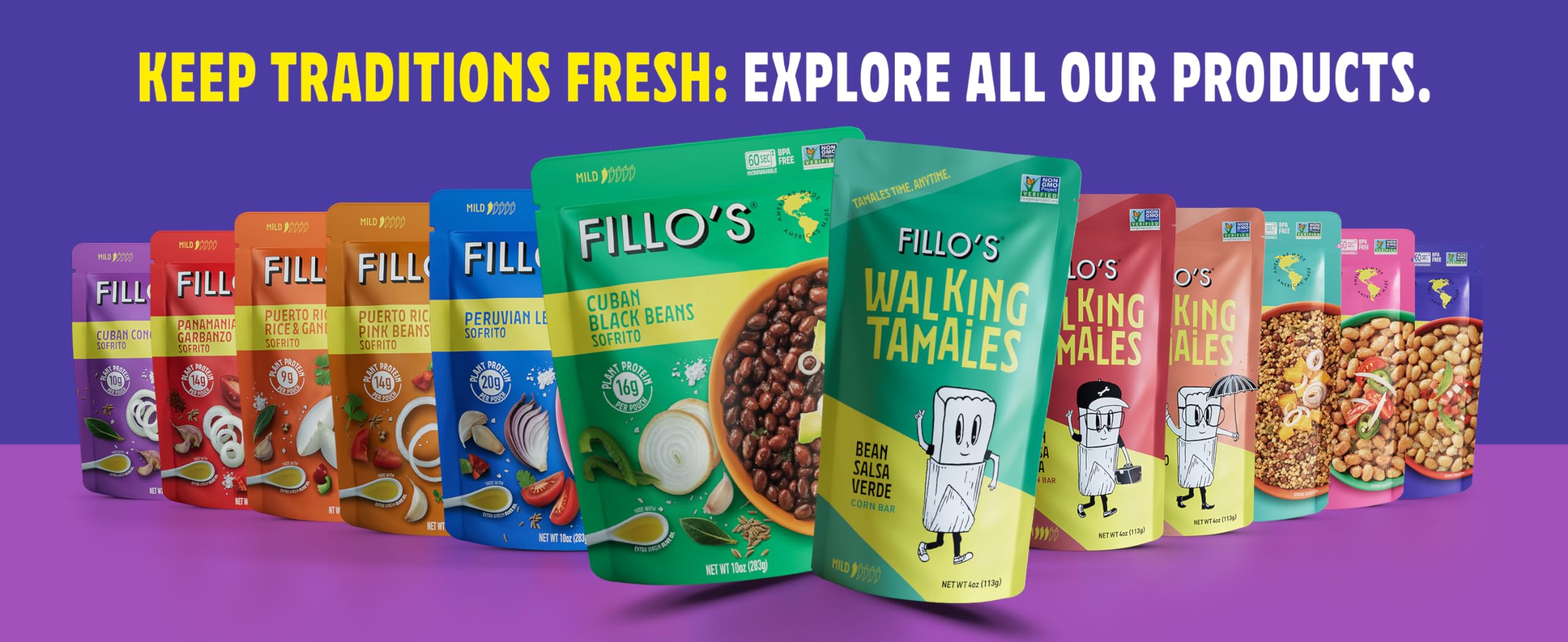 Fillo's beans and nixtamalized corn displayed to show plant-based ingredients