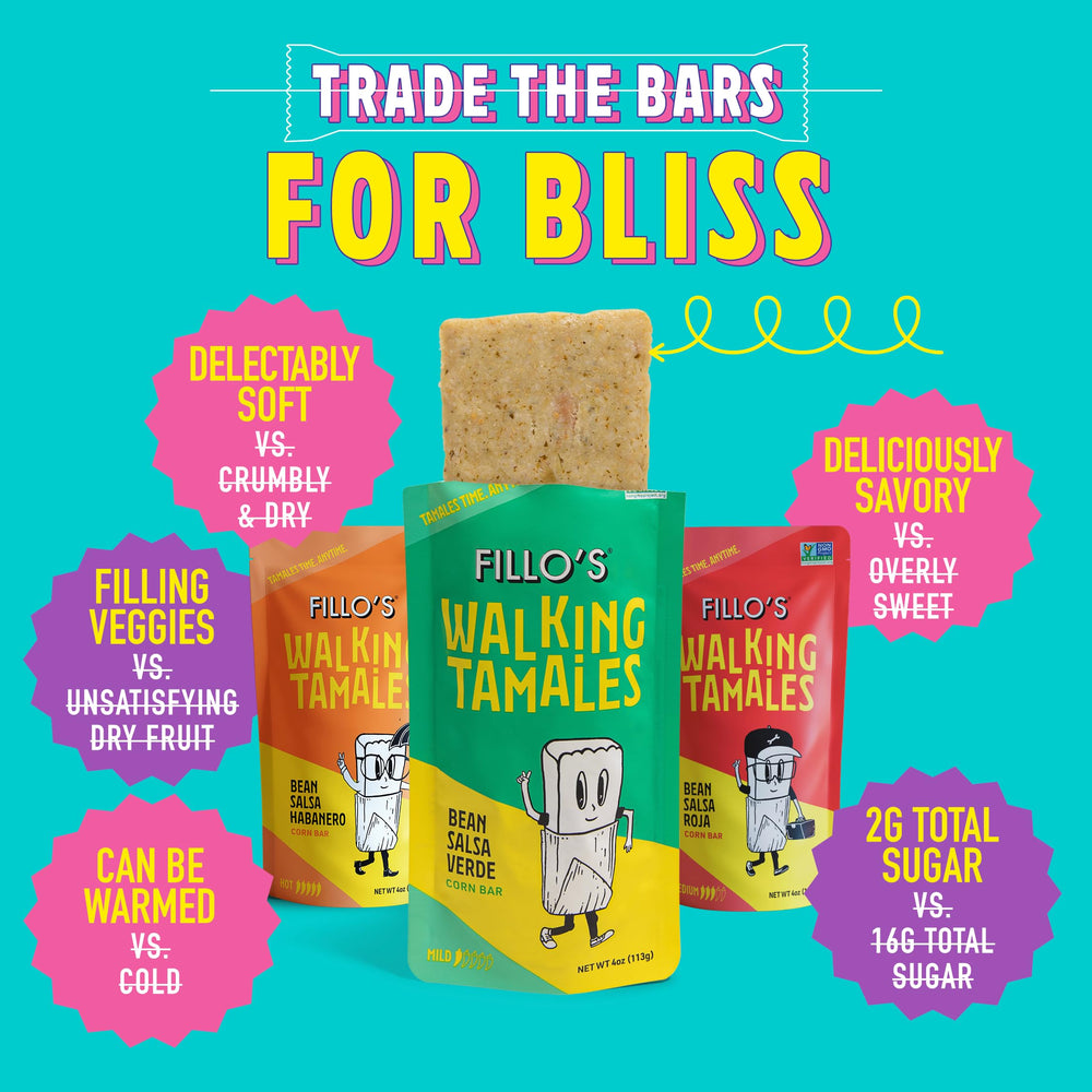 Fillo's microwave-safe pouch vented and reheated for quick warm snack
