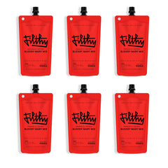 Filthy Food front pouch showing label and premium mixer benefit