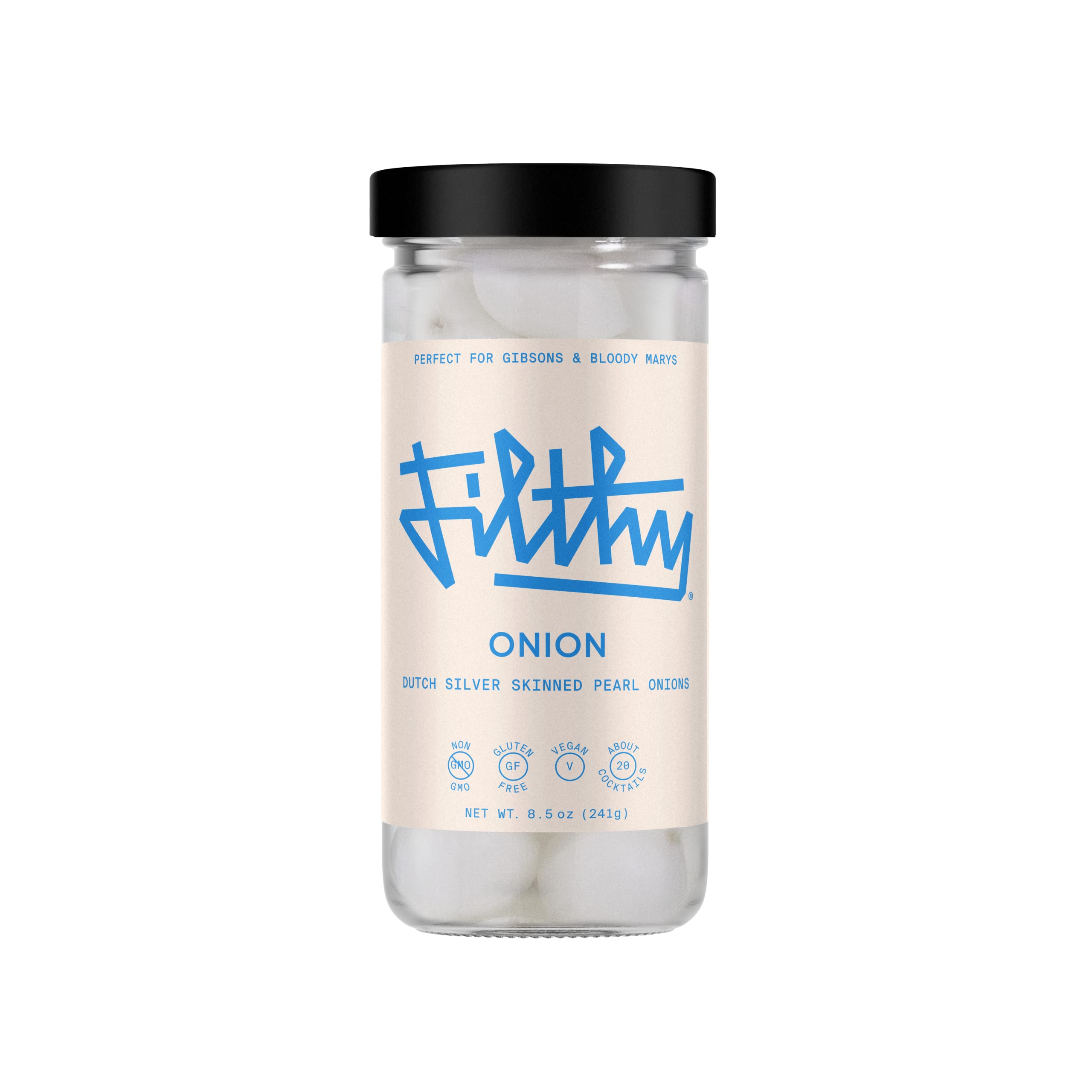 Filthy Food front jar view showing label and resealable lid for easy storage