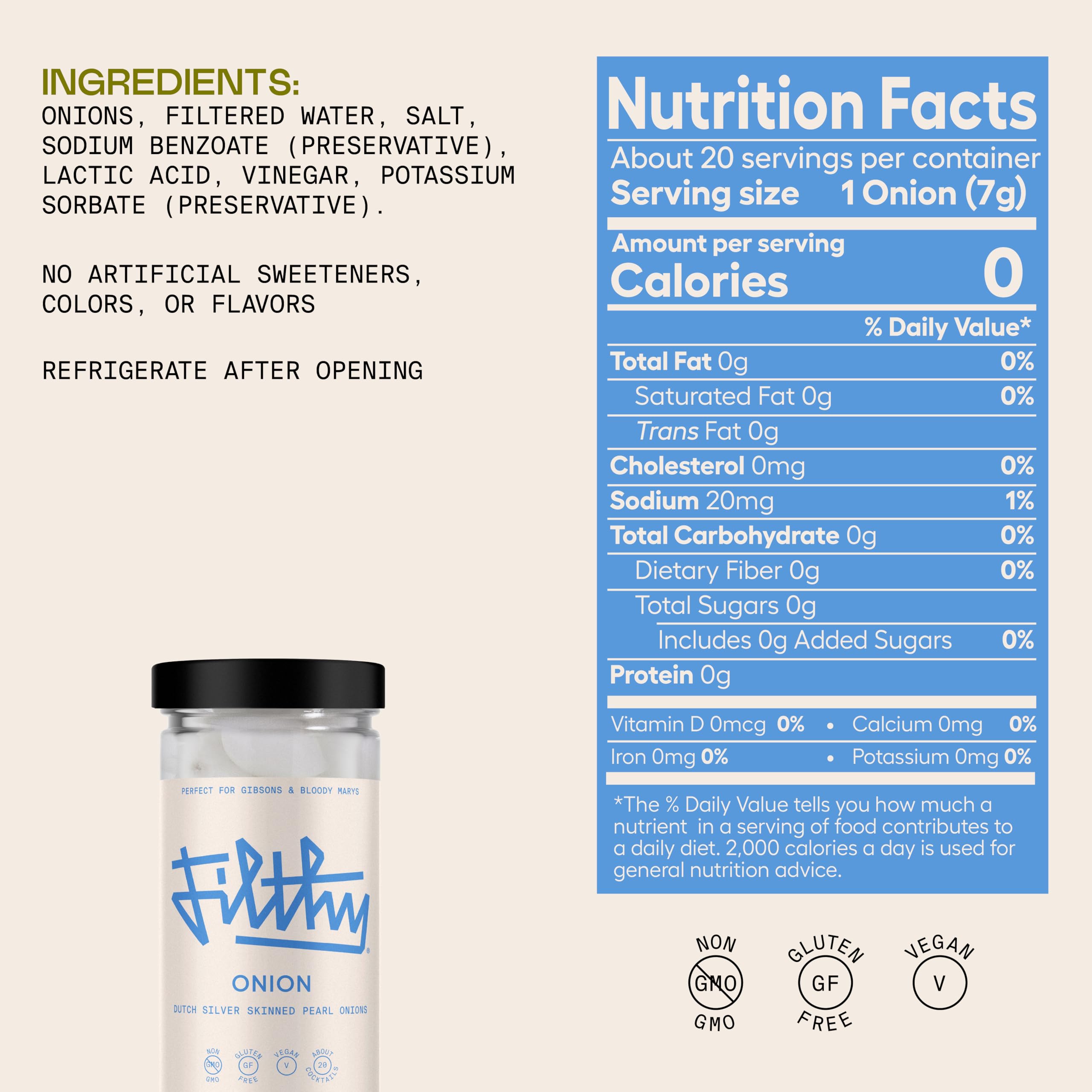 Filthy Food open jar with spoon, ready to garnish drinks quickly and cleanly