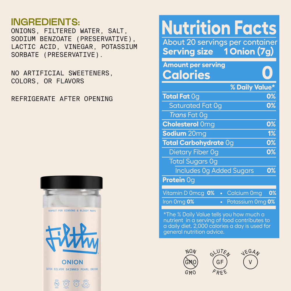 Filthy Food open jar with spoon, ready to garnish drinks quickly and cleanly