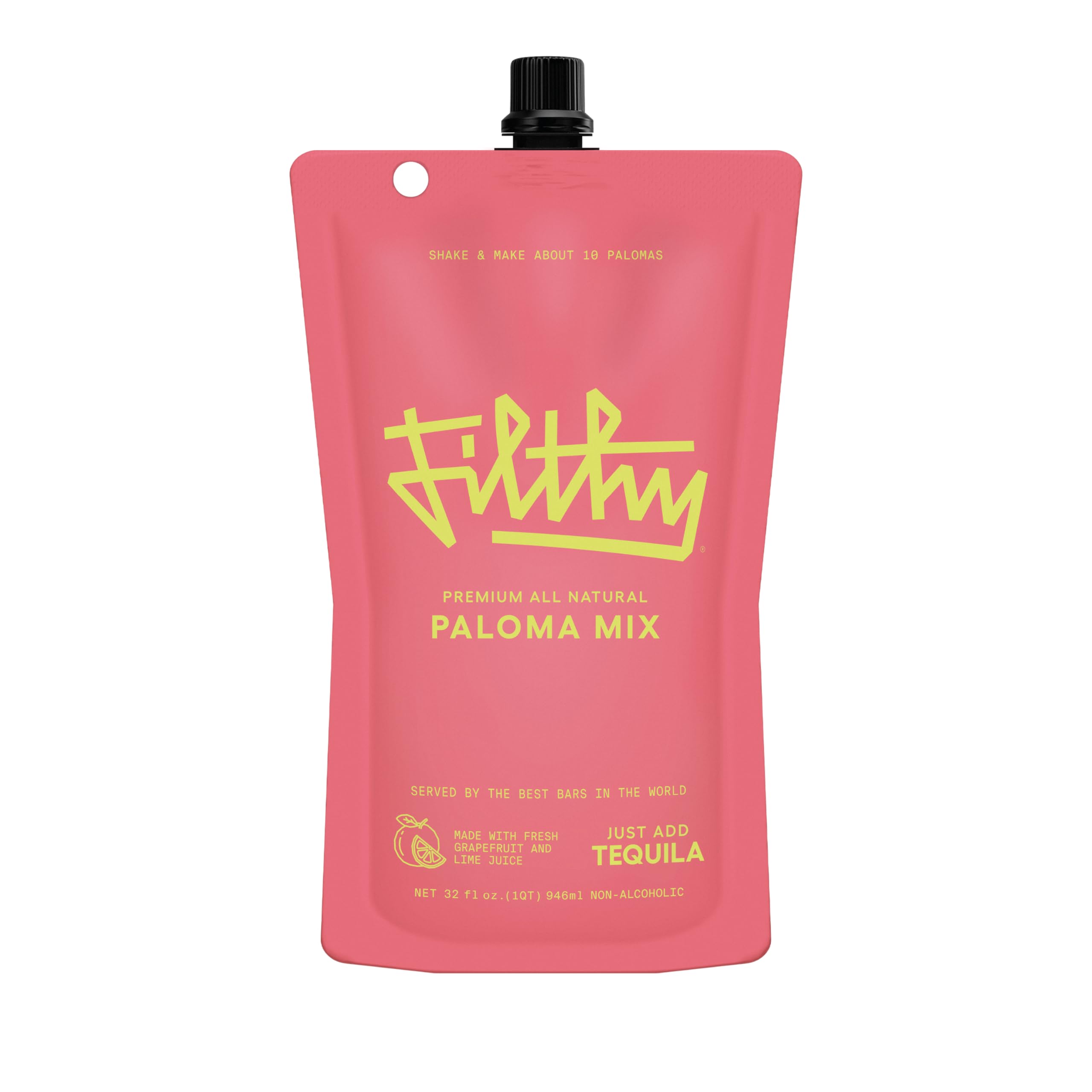 Filthy Food pouch front view showing branding and 32 oz size benefit