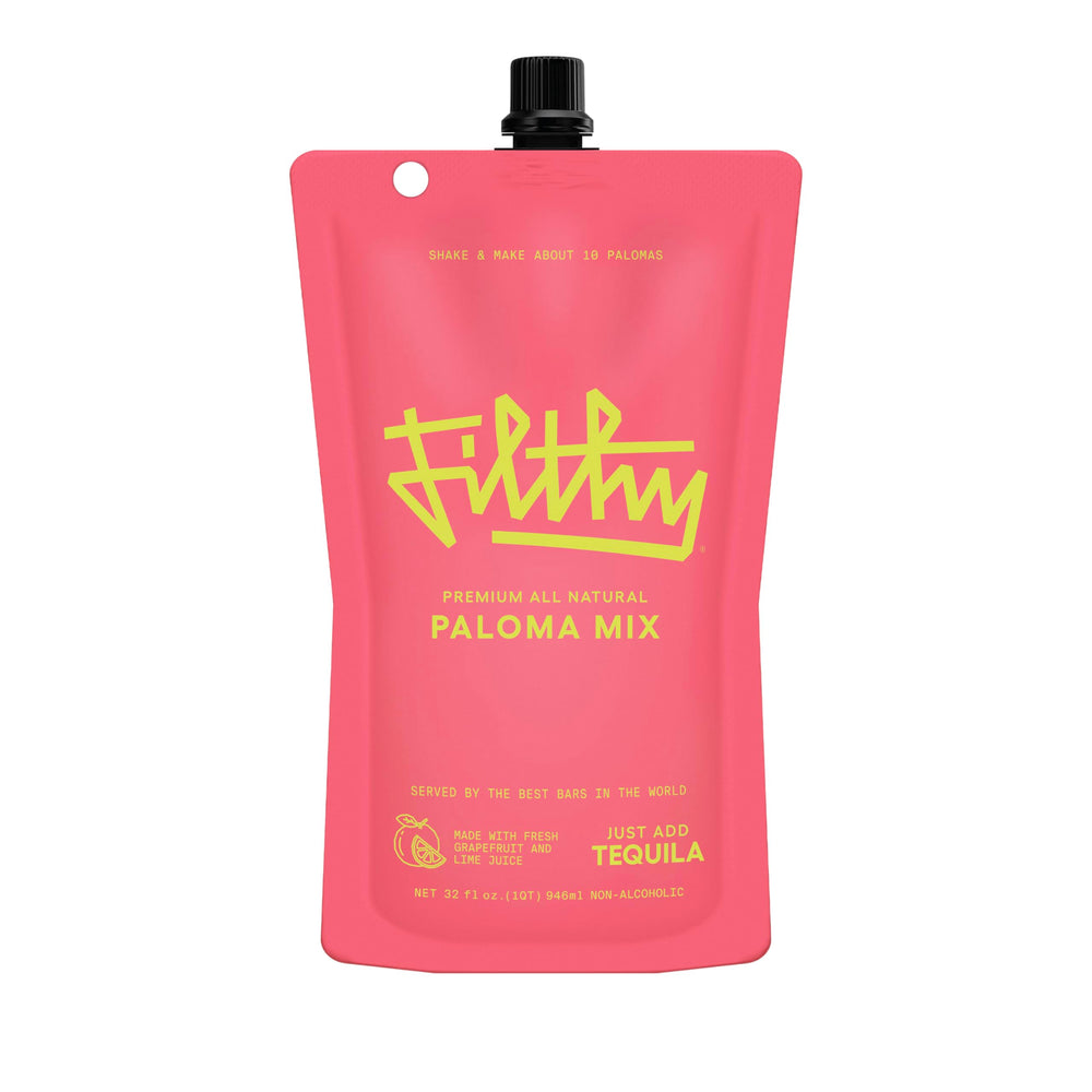 Filthy Food pouch front view showing branding and 32 oz size benefit
