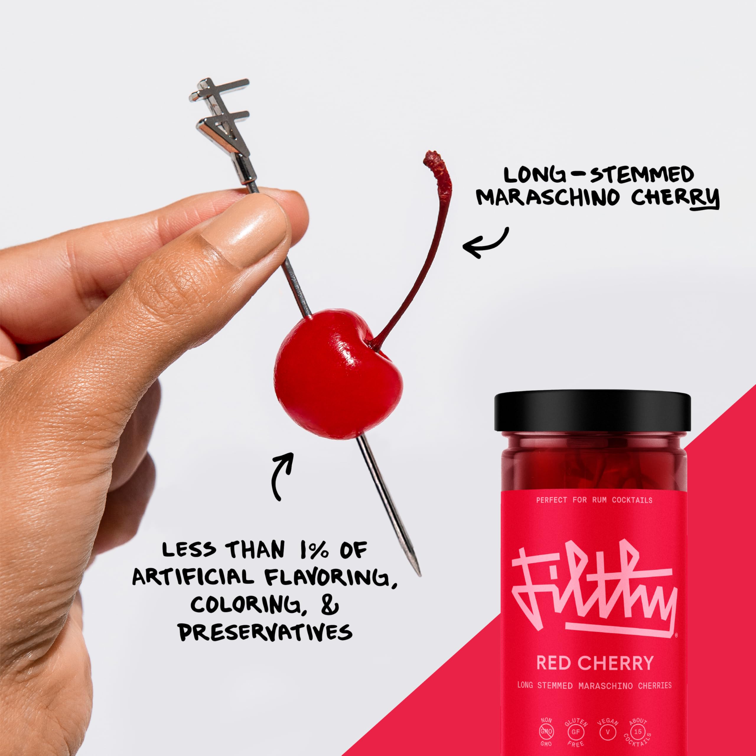 Filthy Food syrup-coated cherries showing glossy texture and preserved flavor benefit