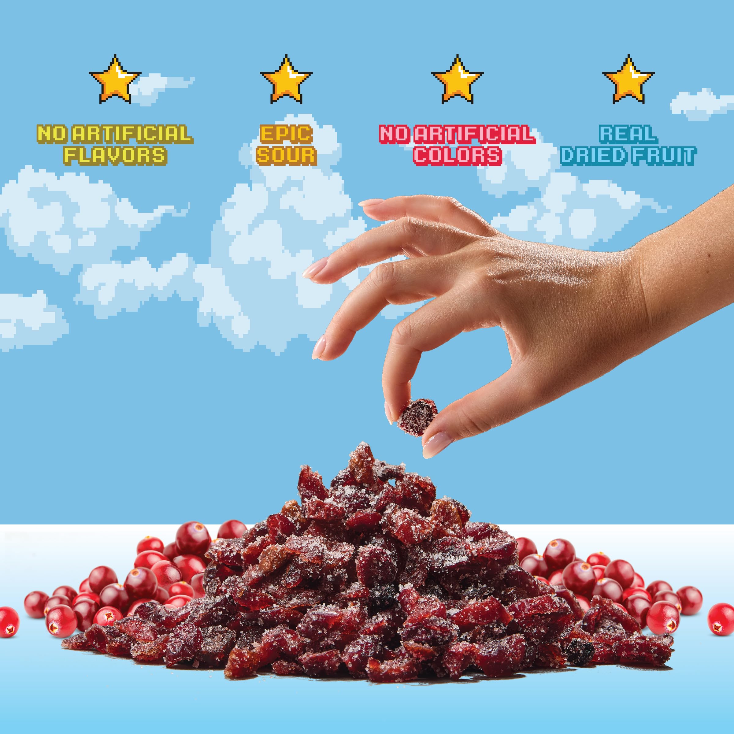 FINAL BOSS label detail showing level 1 sour and no artificial colors
