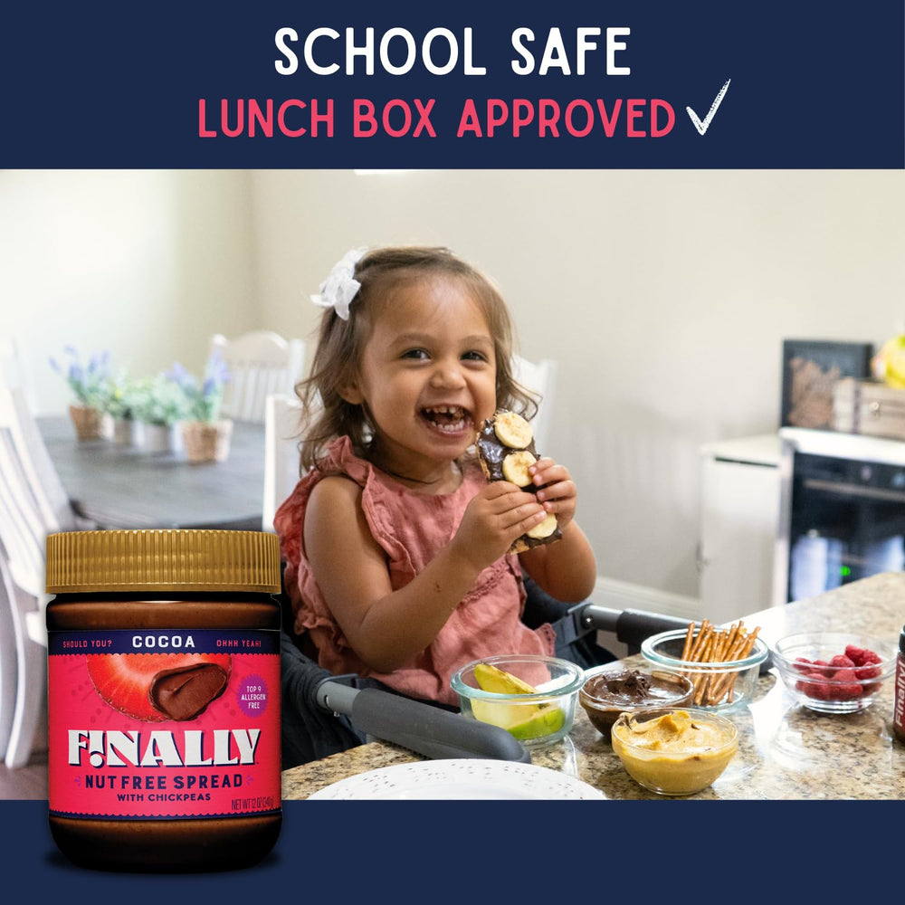 Finally spoon dipping into fruit bowl showing versatile, nut-free serving option
