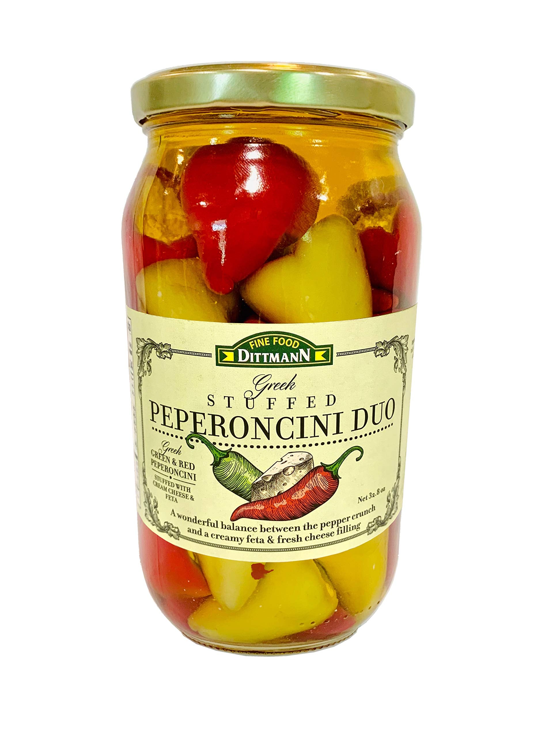 Fine Food Dittmann jar front view showing label and peppers, great for gifting