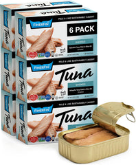 FinerFin front packaging showing smoked yellowfin tuna and organic oil benefits