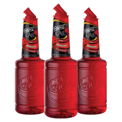 Finest Call front packaging showing three 1L bottles and vibrant red syrup benefit: consistency