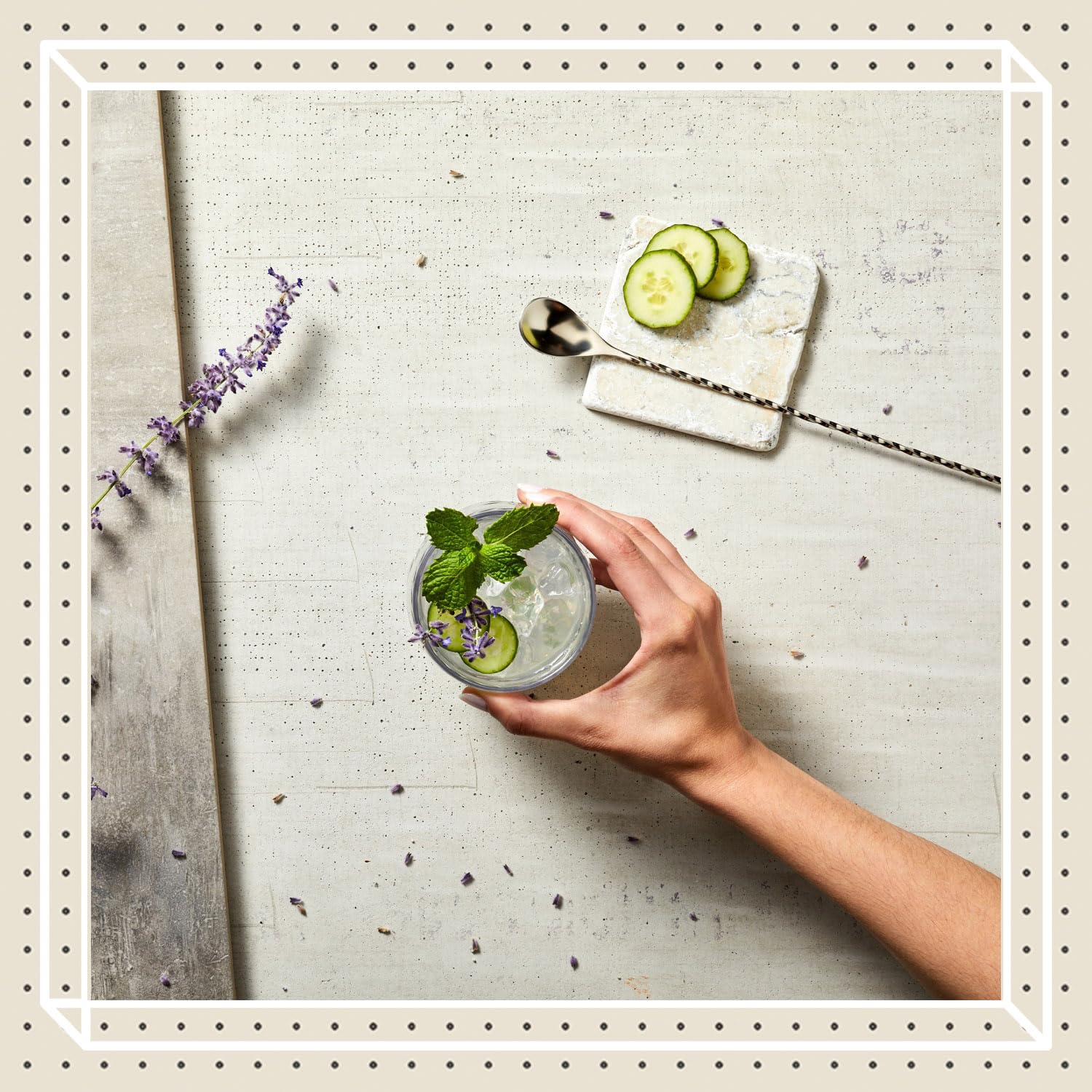 Finest Call bottle next to a prepared mojito highlighting consistent cocktail flavor