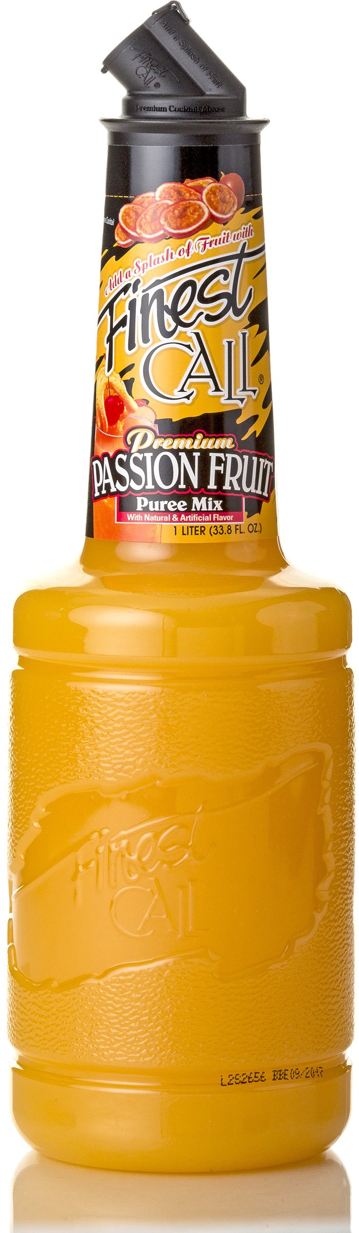 Finest Call bottle front view showing label and tropical passion fruit flavor benefit
