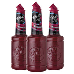 Finest Call front view showing three 1L bottles and label highlighting premium raspberry