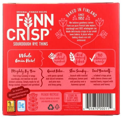 Finn Crisp caraway thins served with cheese showing easy entertaining pairing