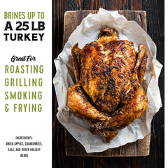 Fire & Flavor large brine bag laid flat for easy turkey placement