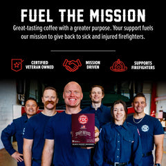 Fire Department Coffee ground coffee texture showing roast color and flavor clarity in close detail