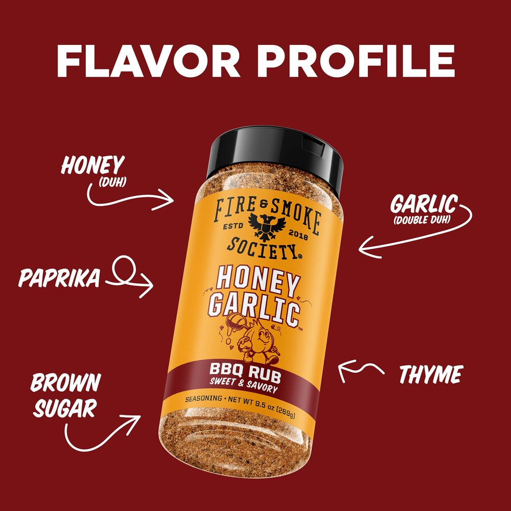 Fire & Smoke Society rub texture heap showing grain size and caramel tones