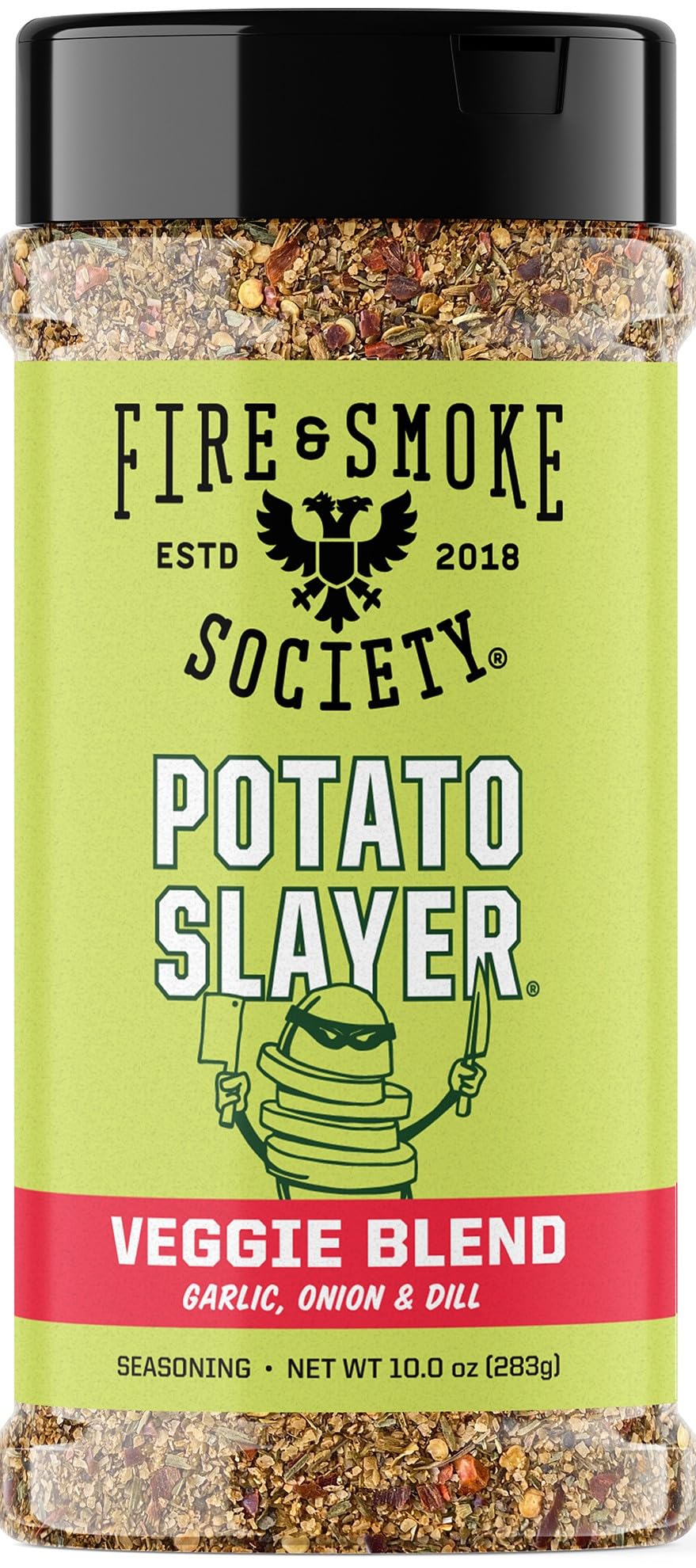Fire & Smoke Society front packaging showing 10 oz bottle, clear value