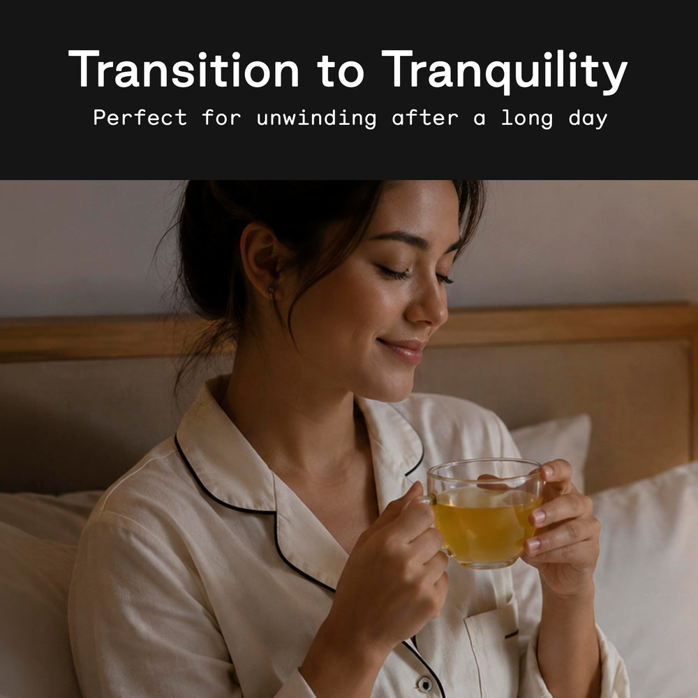 Firebelly Tea lifestyle evening setting conveying relaxation and calm