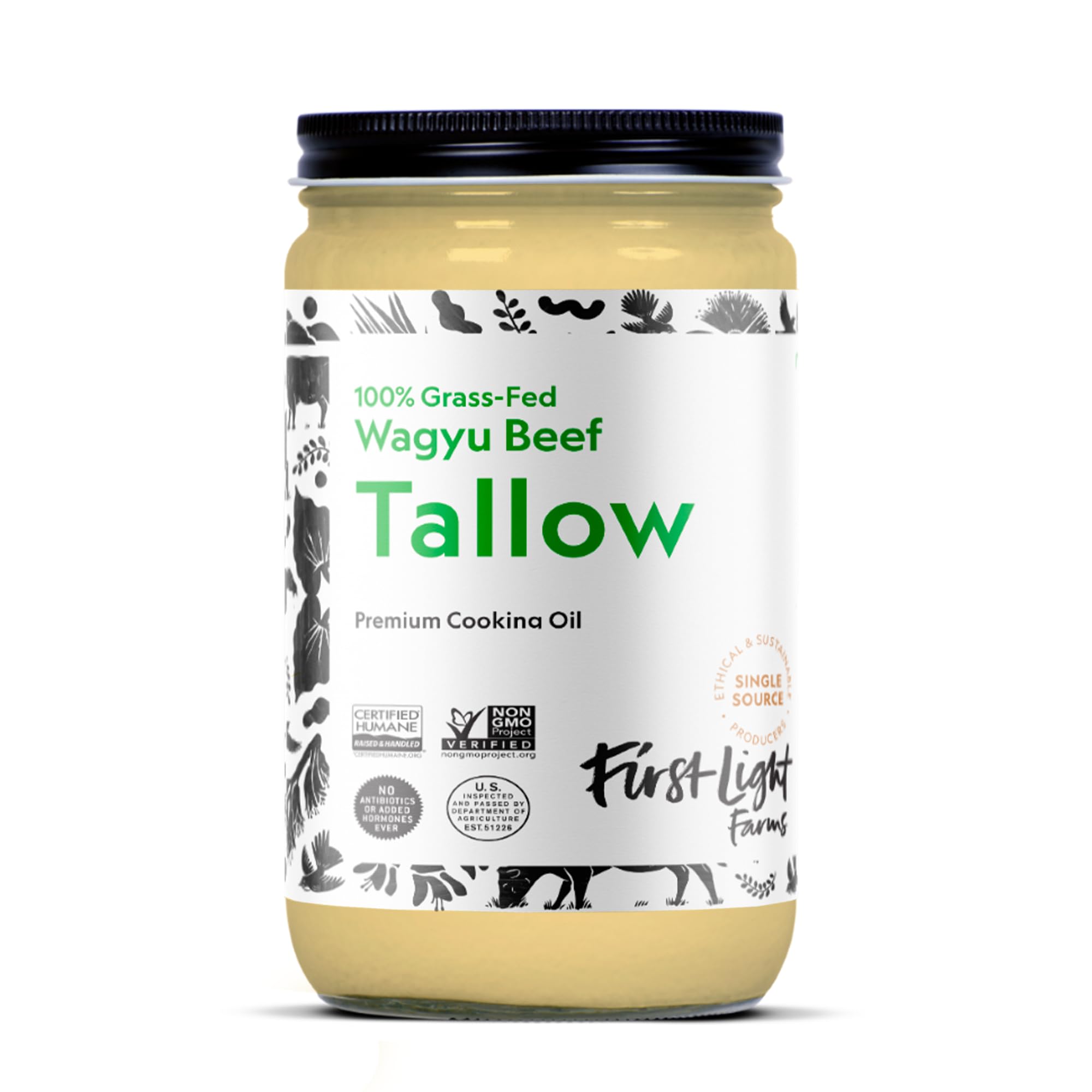 First Light jar front packaging showing clear label and 14oz size benefit