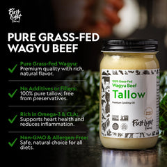 First Light spoonful of tallow texture close-up showing creamy spreadability benefit