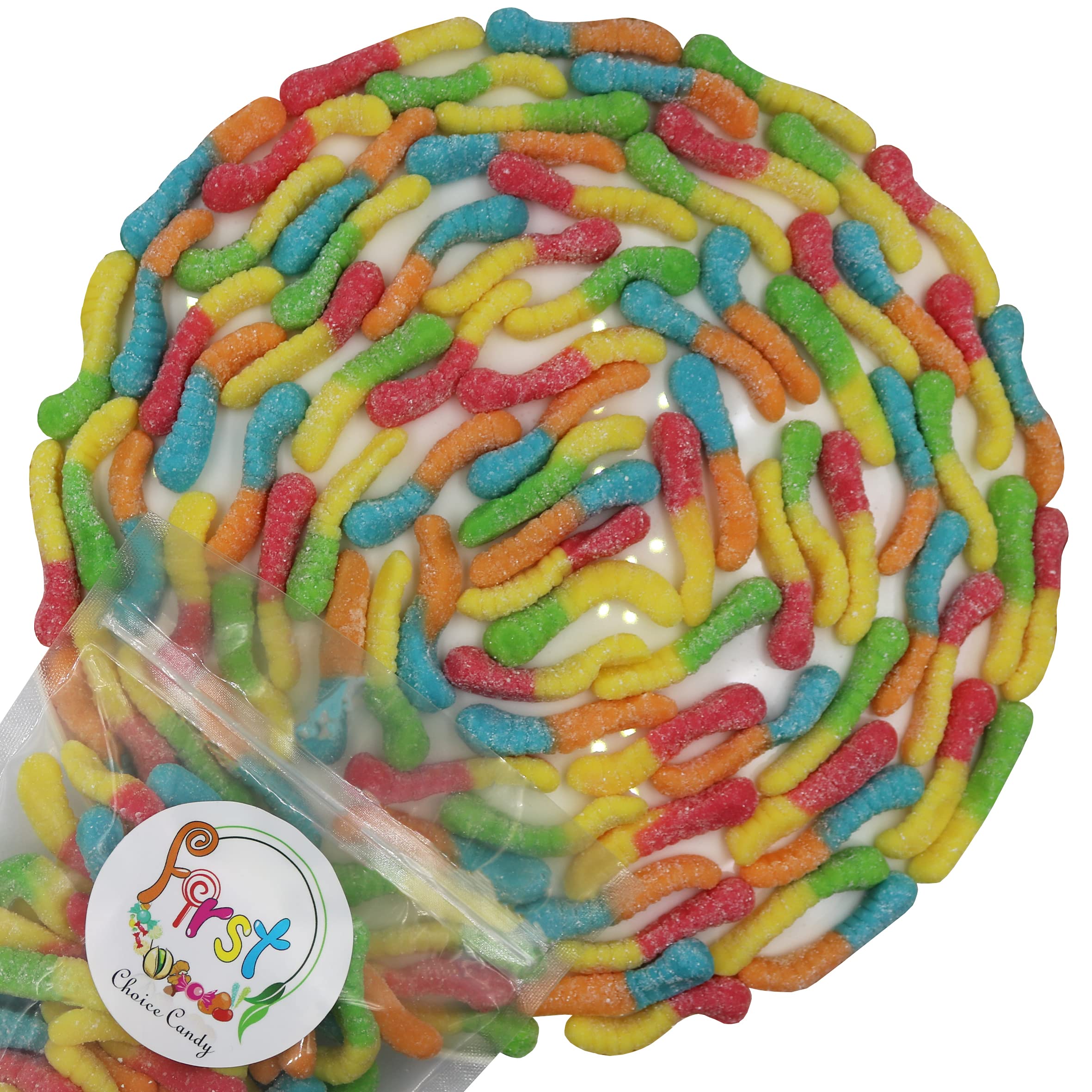 FirstChoiceCandy close-up of sour sugar coating highlighting tangy flavor