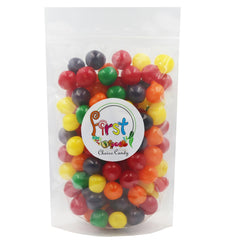 FirstChoiceCandy close-up of chewy fruit candy balls highlighting soft texture and tangy coating