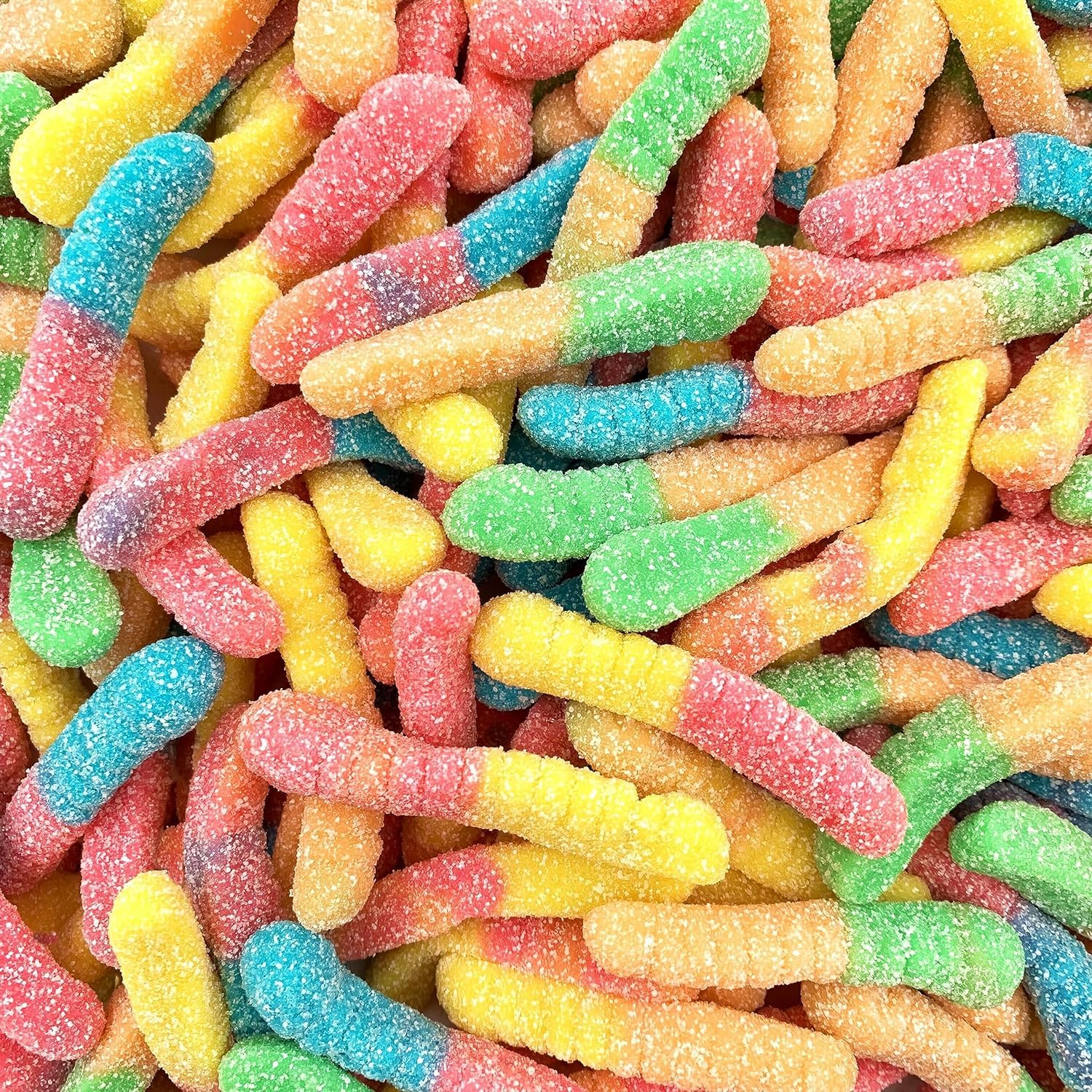 FirstChoiceCandy front packaging showing neon worm bag and bulk size benefit