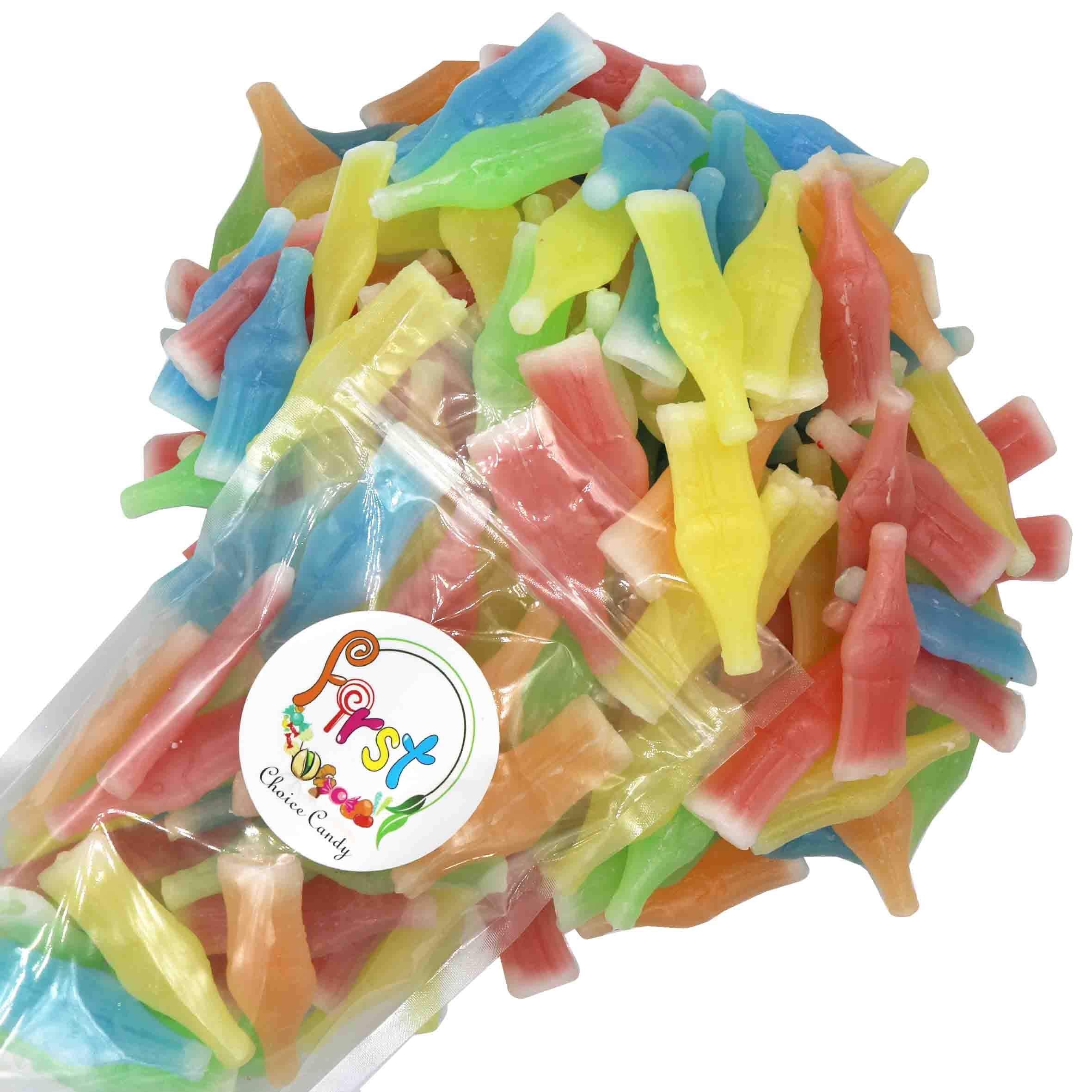 FirstChoiceCandy front packaging showing colorful wax bottles and nostalgic appeal