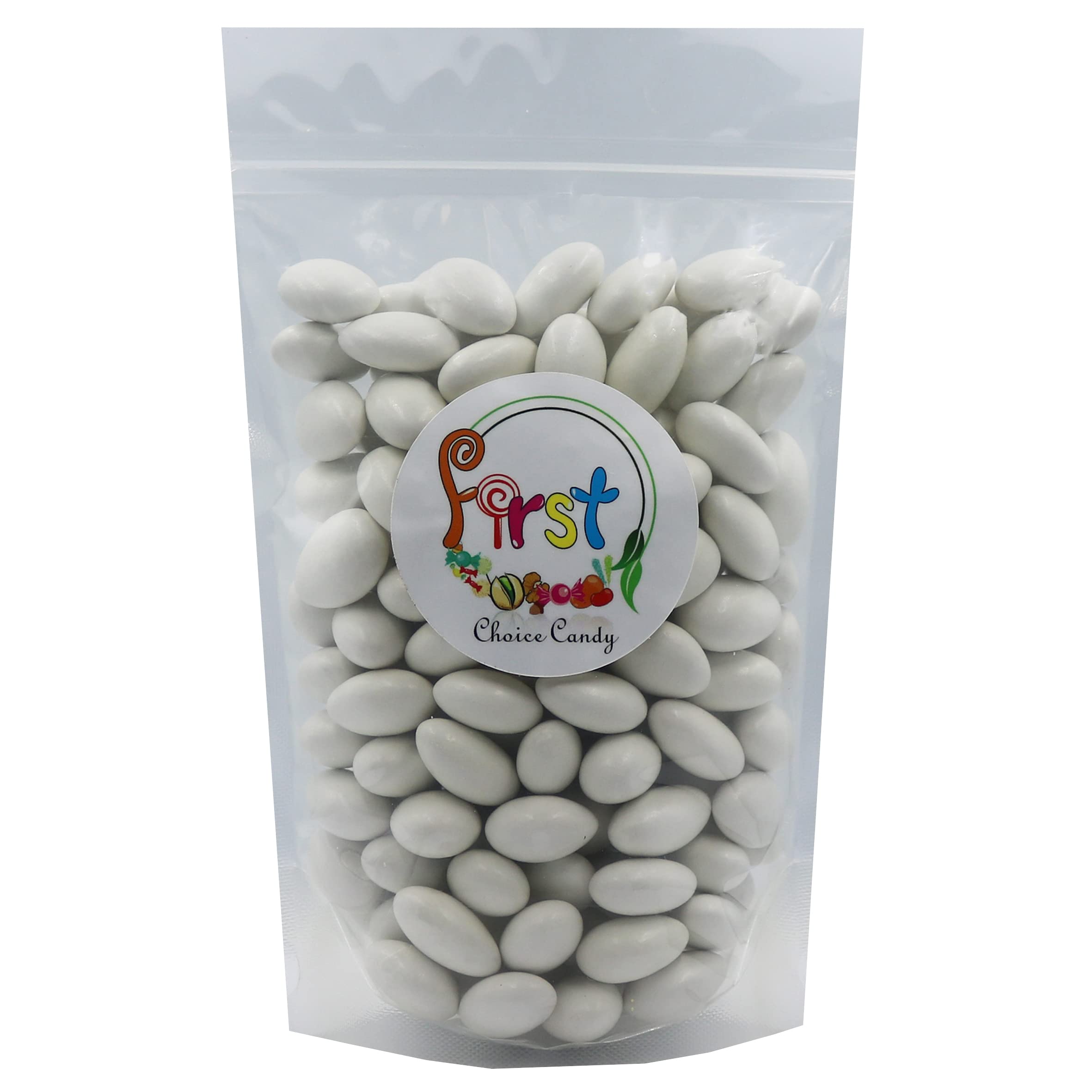 FirstChoiceCandy Jordan almonds in a glass bowl staged for weddings showing elegant presentation benefits