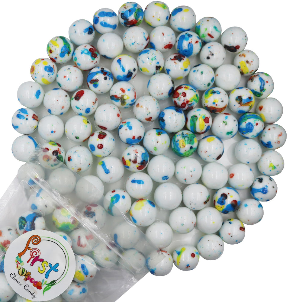 FirstChoiceCandy front packaging showing 2 lb bag and colorful splatter branding for sharing