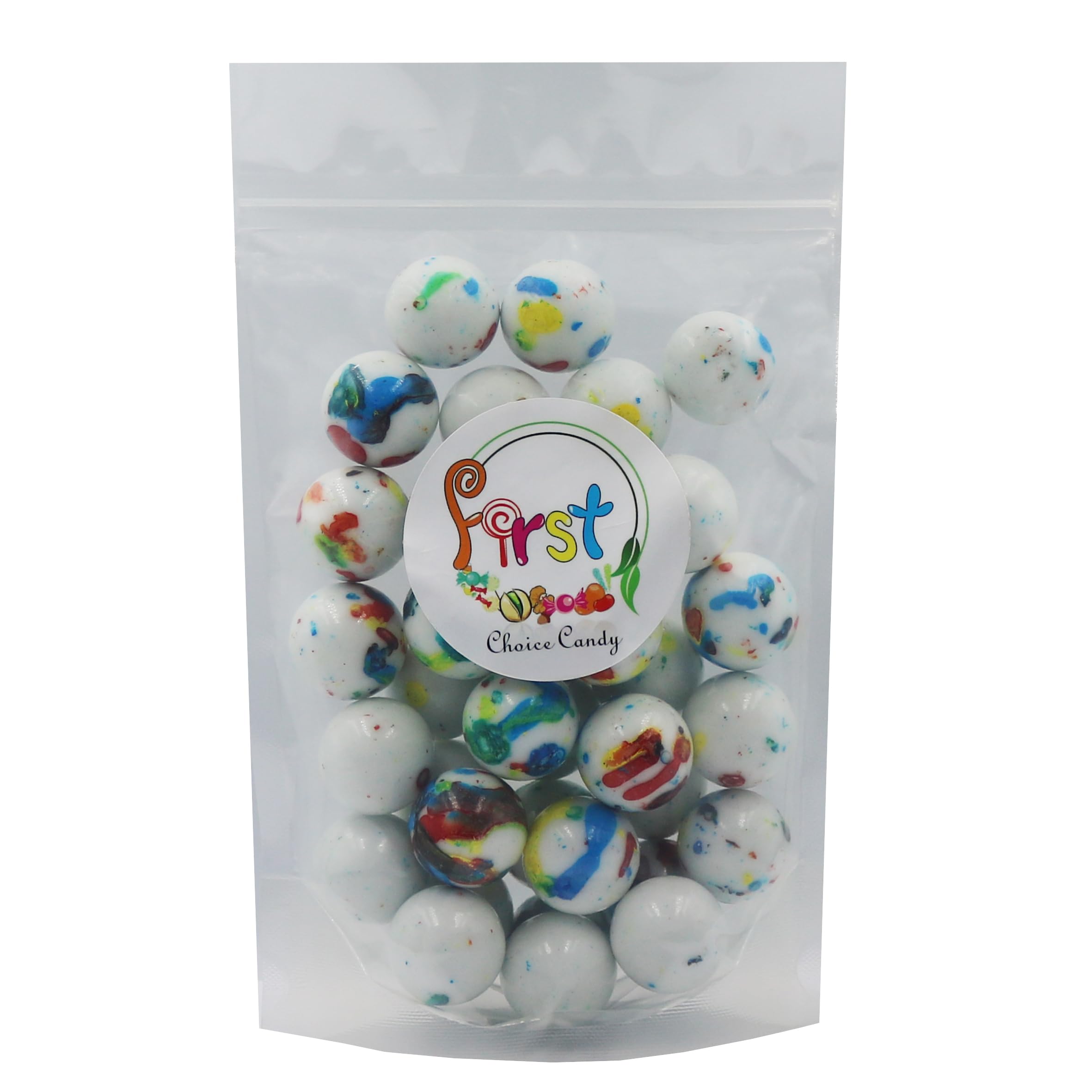 FirstChoiceCandy jawbreakers displayed in a glass candy dish, ideal for parties and counters