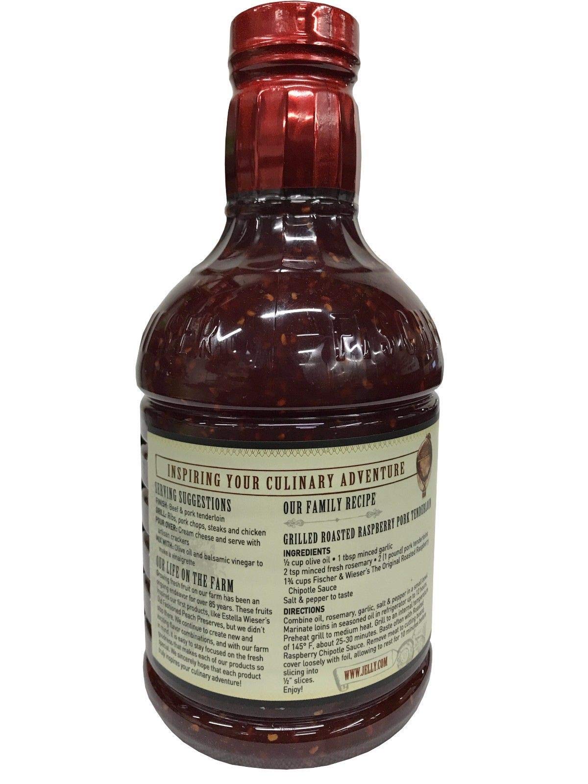 Fischer & Wieser bottle next to a ruler showing 40 oz scale benefit