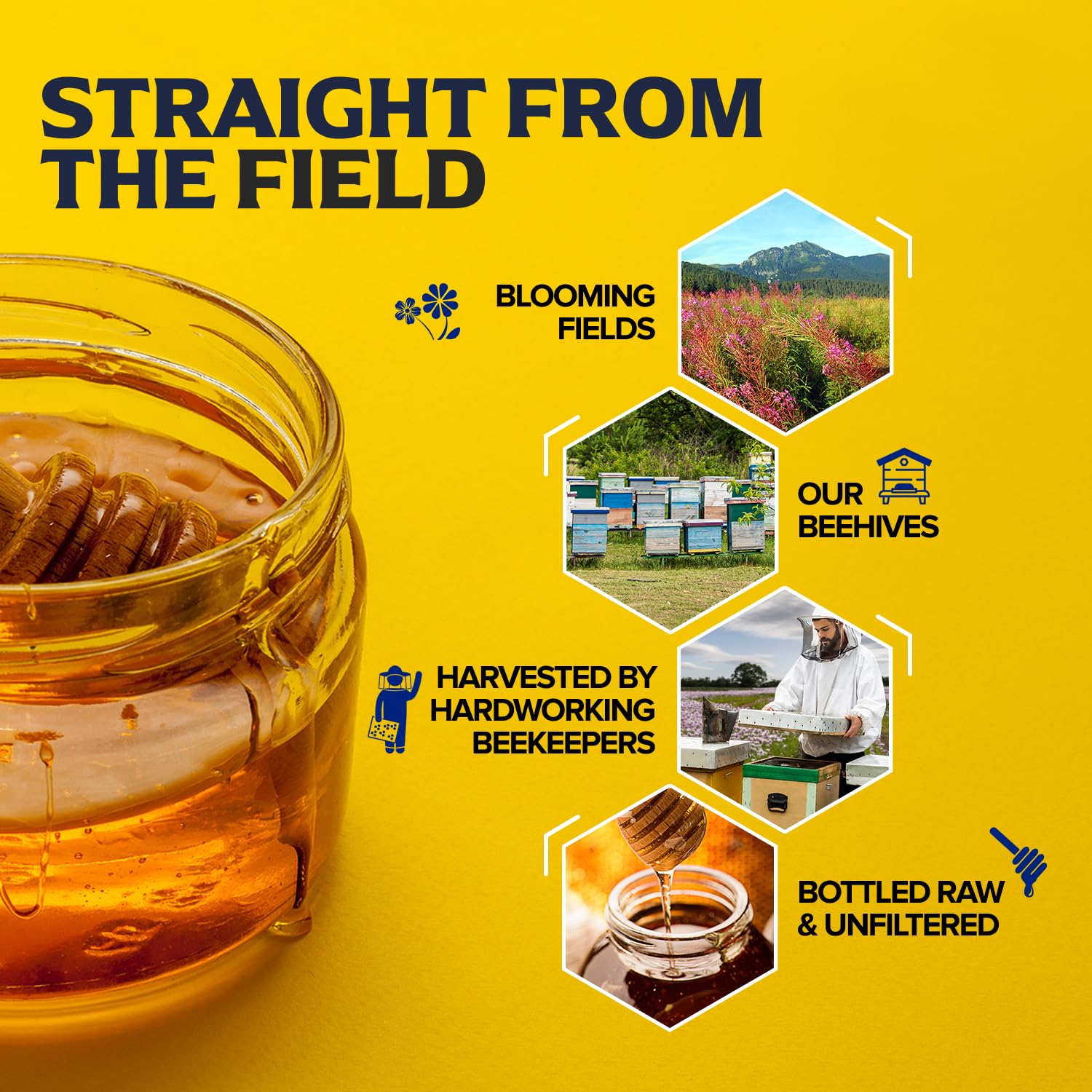 Fischer's honey drizzled on toast offering taste enhancement and morning appeal